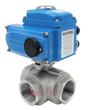 電動三通內螺紋球閥