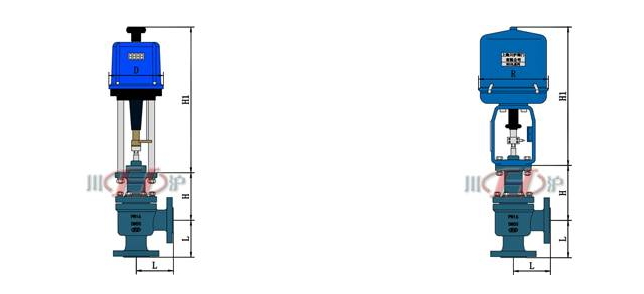 電動角型調(diào)節(jié)閥結(jié)構(gòu)圖