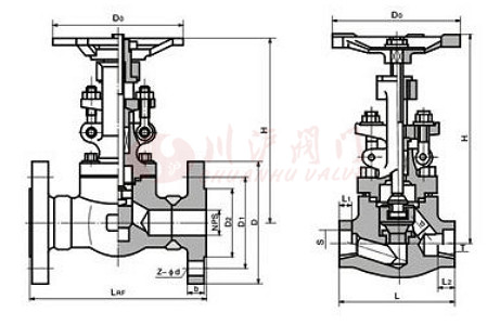 鍛鋼截止閥結構圖