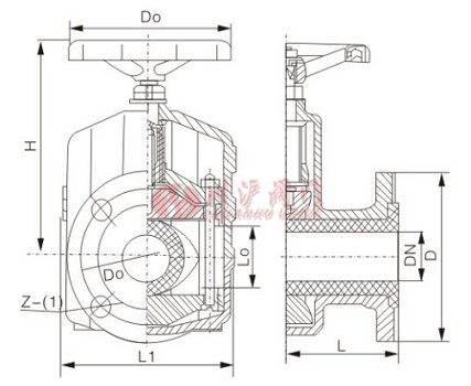 手動管夾閥結(jié)構(gòu)圖