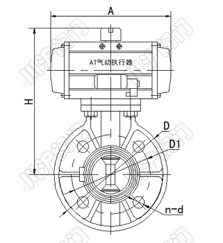 氣動塑料蝶閥結構圖