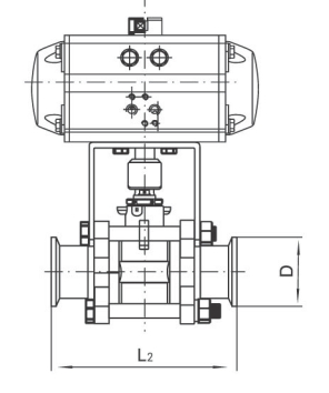 氣動(dòng)卡箍球閥結(jié)構(gòu)圖