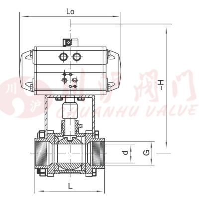 氣動內(nèi)螺紋球閥結構圖