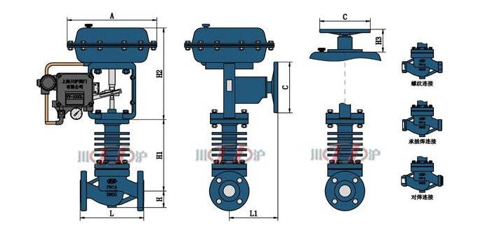 氣動高溫調節(jié)閥結構圖