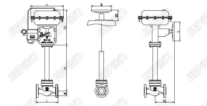 氣動波紋管調節閥結構圖