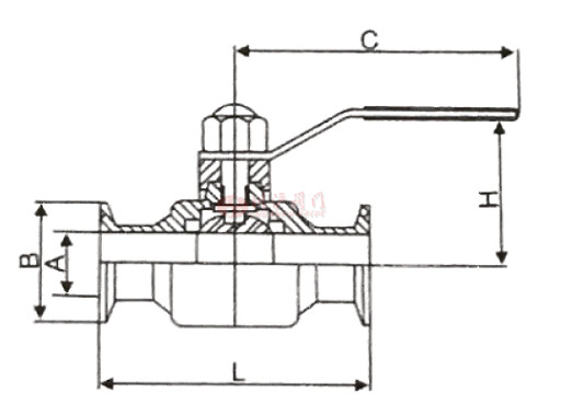 衛生級快裝球閥結構圖