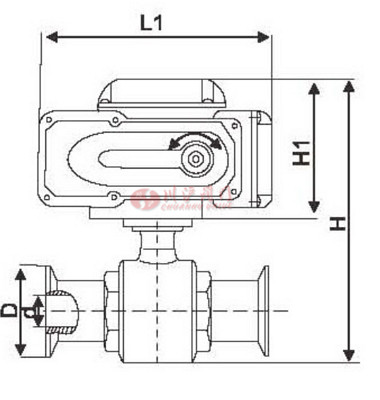 電動衛生級球閥結構圖